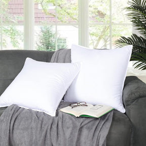Superior Down Alternative Brushed Microfiber Hypoallergenic Medium Weight 2-Piece Pillow Set - White