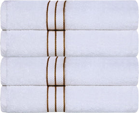Superior Ultra-Plush Turkish Cotton Super Absorbent Solid Bath Towel Set of 4 - Toast