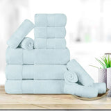 12 Piece Bath Towel Set Turkish Cotton Plush - Aria