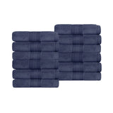 Aria Turkish Cotton Face Towels 12-Piece Set