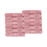Aria Turkish Cotton Face Towels 12-Piece Set