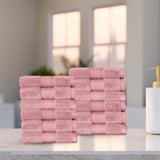 Superior Premium Turkish Cotton 12-Piece Face Towel Set