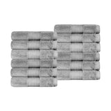 Superior Premium Turkish Cotton 12-Piece Face Towel Set
