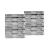 Aria Turkish Cotton Face Towels 12-Piece Set