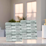 Aria Turkish Cotton Face Towels 12-Piece Set