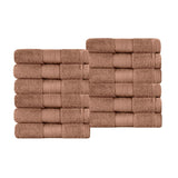 Aria Turkish Cotton Face Towels 12-Piece Set
