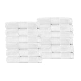 Aria Turkish Cotton Face Towels 12-Piece Set