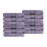 Aria Turkish Cotton Face Towels 12-Piece Set
