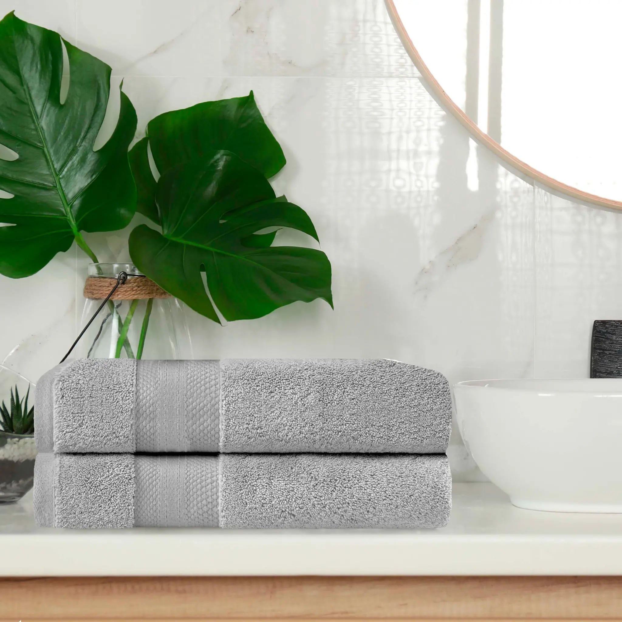 Turkish Cotton Bath Towel Set Plush Absorbent - Aria