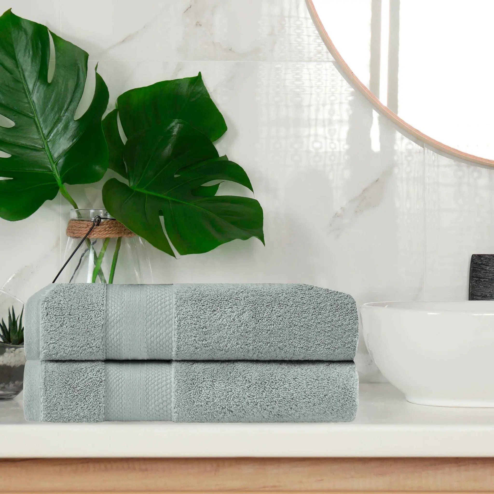 Turkish Cotton Bath Towel Set Plush Absorbent - Aria