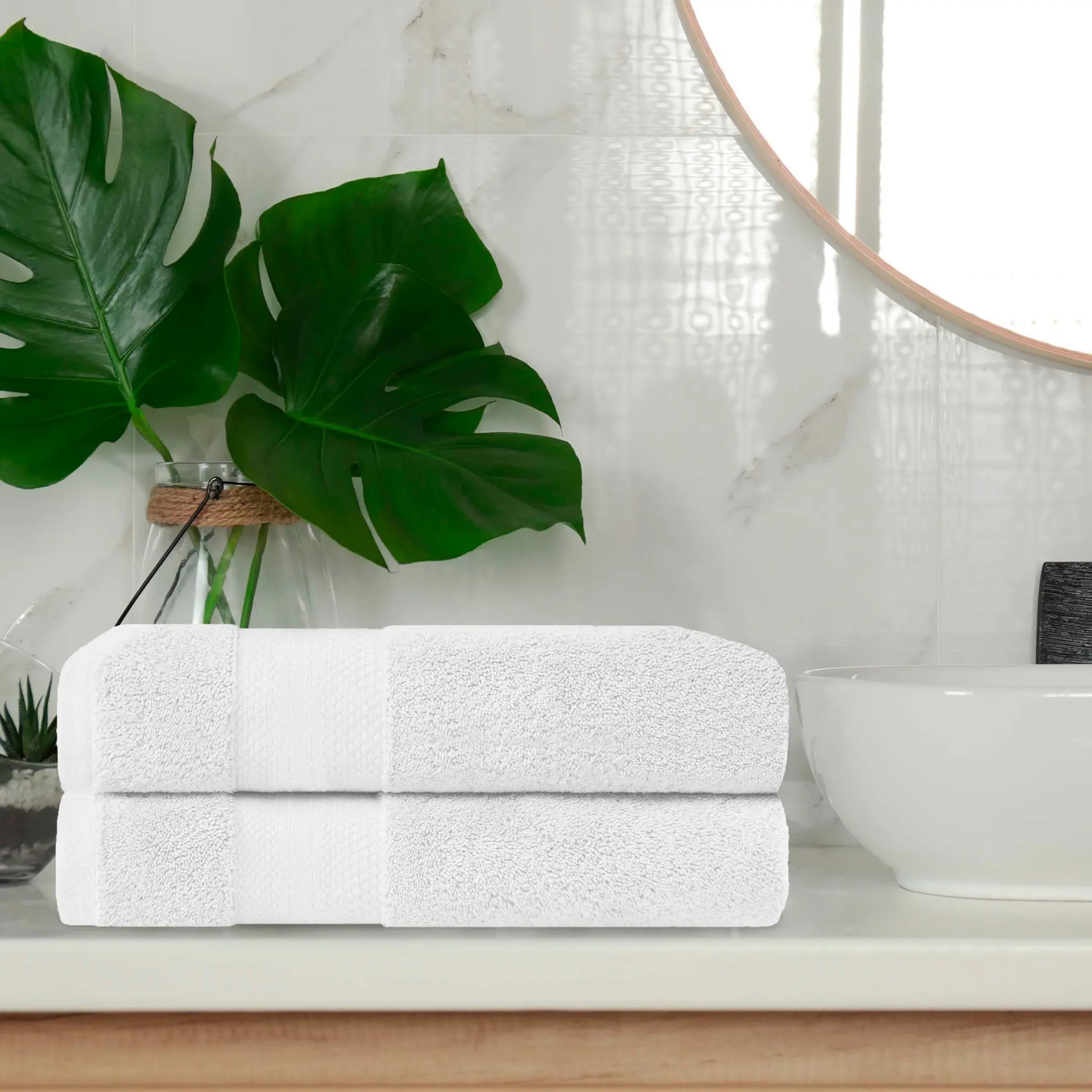 Turkish Cotton Bath Towel Set Plush Absorbent - Aria