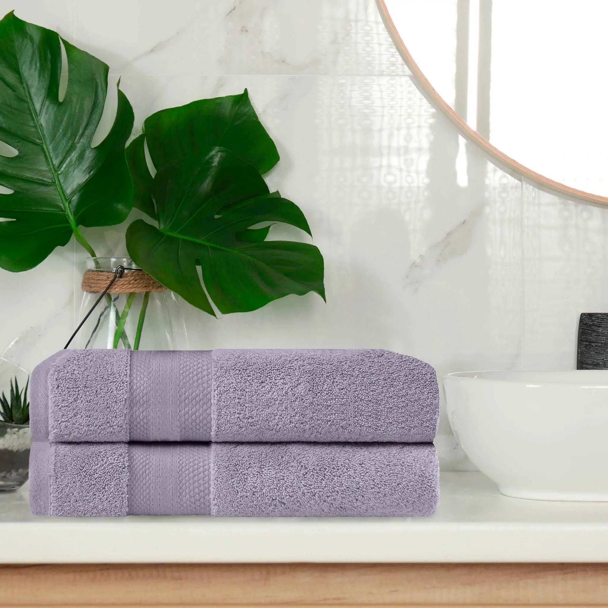 Turkish Cotton Bath Towel Set Plush Absorbent - Aria