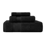 Turkish Cotton Towel Set 3-Piece Aria Plush Solid