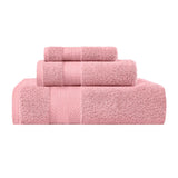 Turkish Cotton Towel Set 3-Piece Aria Plush Solid