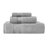 Turkish Cotton Towel Set 3-Piece Aria Plush Solid
