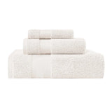 Turkish Cotton Towel Set 3-Piece Aria Plush Solid