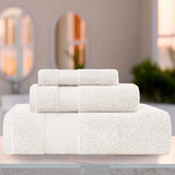 Turkish Cotton Towel Set 3-Piece Aria Plush Solid