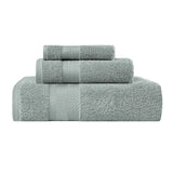 Turkish Cotton Towel Set 3-Piece Aria Plush Solid