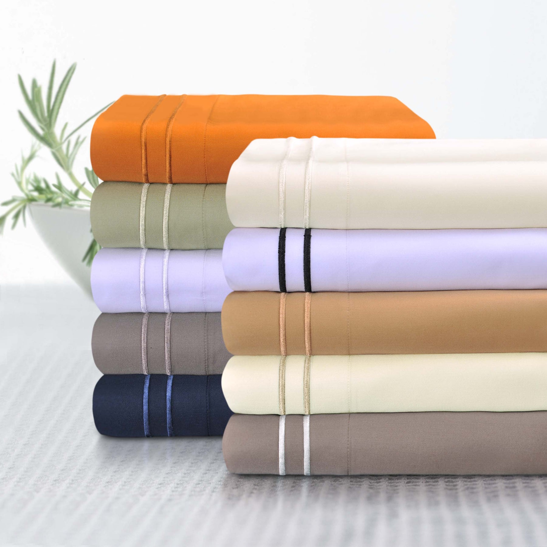 700 Thread Count Solid Egyptian Cotton Deep Pocket Sheet Set - Ivory