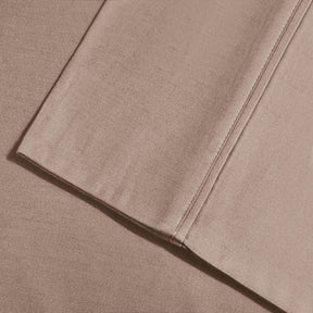 Superior Solid Single Pleat Cotton Blend 2-Piece Pillowcase Set - Taupe