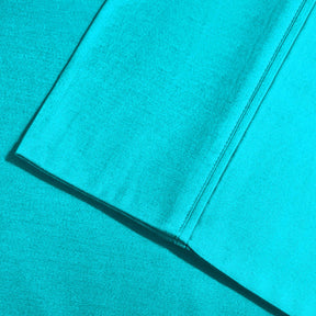Superior Premium Plush Solid Deep Pocket Cotton Blend Bed Sheet Set - Teal