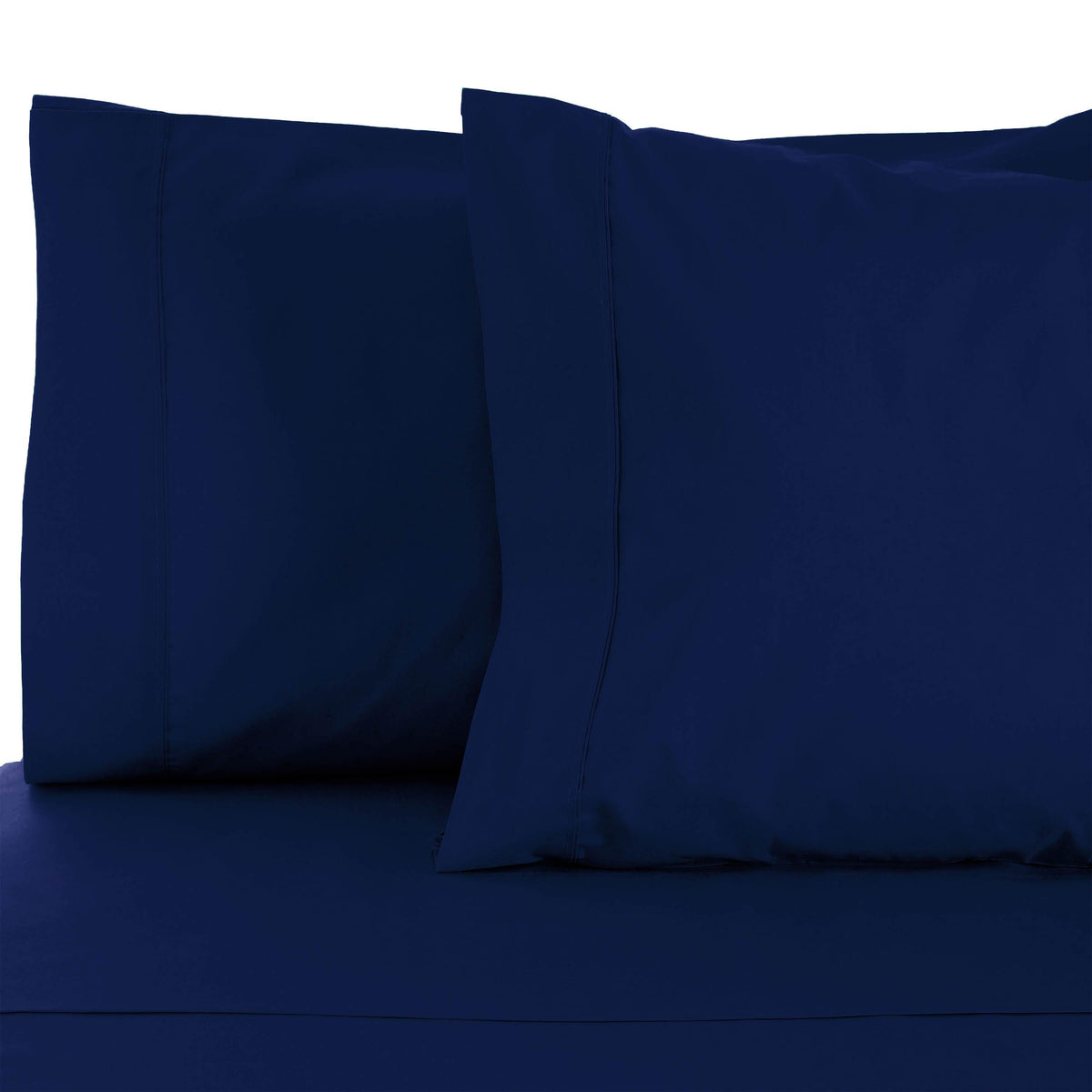 Superior Solid Single Pleat Cotton Blend 2-Piece Pillowcase Set