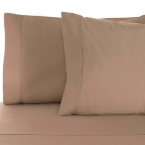 Superior Solid Single Pleat Cotton Blend 2-Piece Pillowcase Set - Taupe