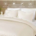 Egyptian Cotton 850 Thread Count Solid Luxury 3 Piece Duvet Cover Set - Duvet Cover Set by Superior Brand