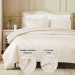 Egyptian Cotton 850 Thread Count Solid Luxury 3 Piece Duvet Cover Set - Duvet Cover Set by Superior Brand