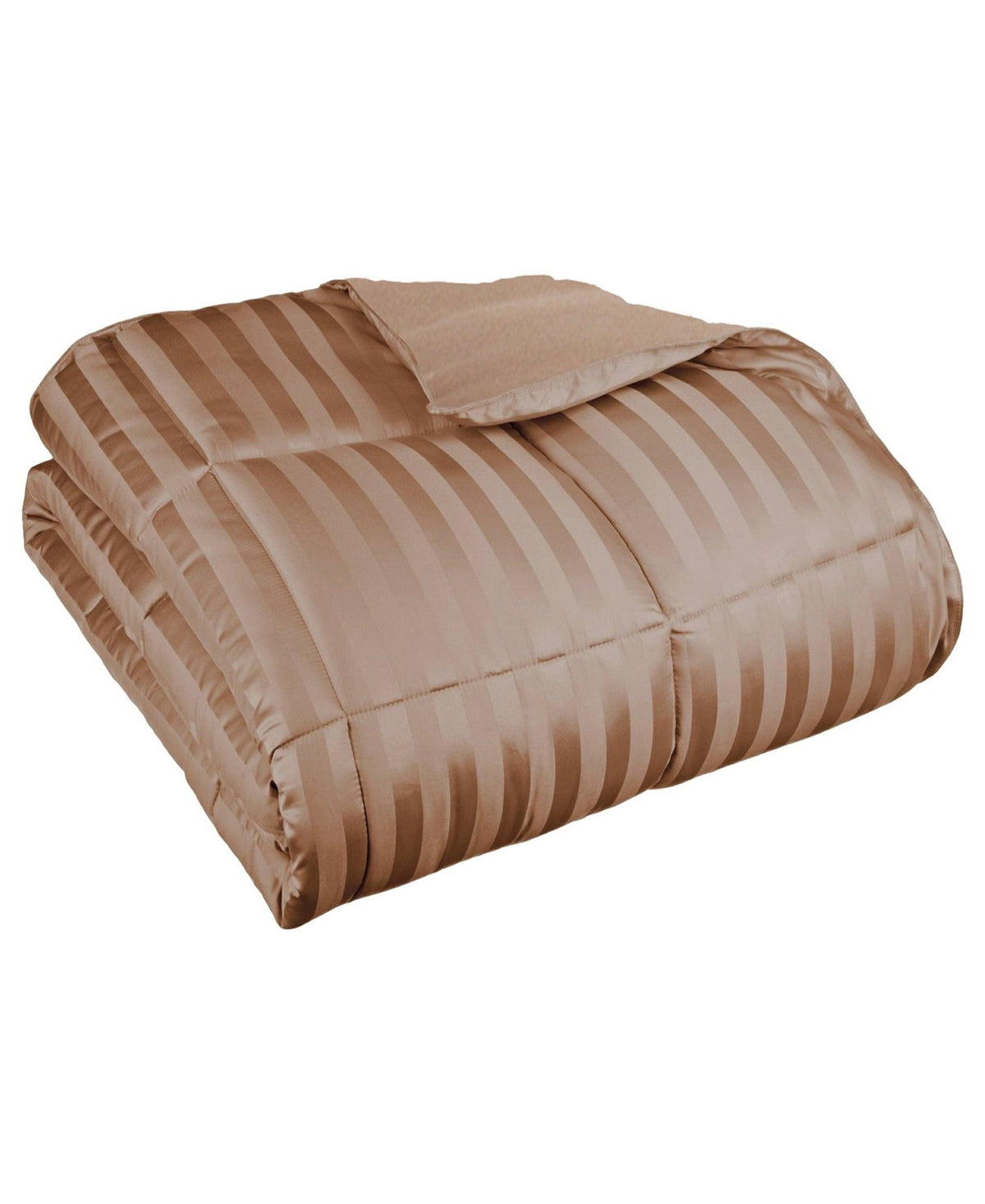 Reversible All Season Down Alternative Solid Bed Blanket - Taupe