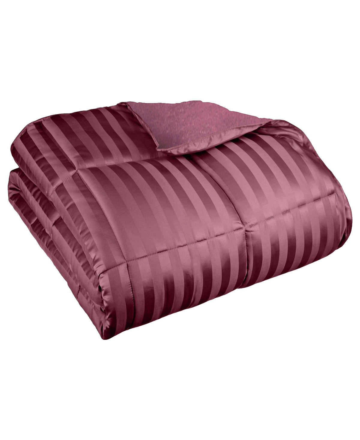 Reversible All Season Down Alternative Solid Bed Blanket - Plum