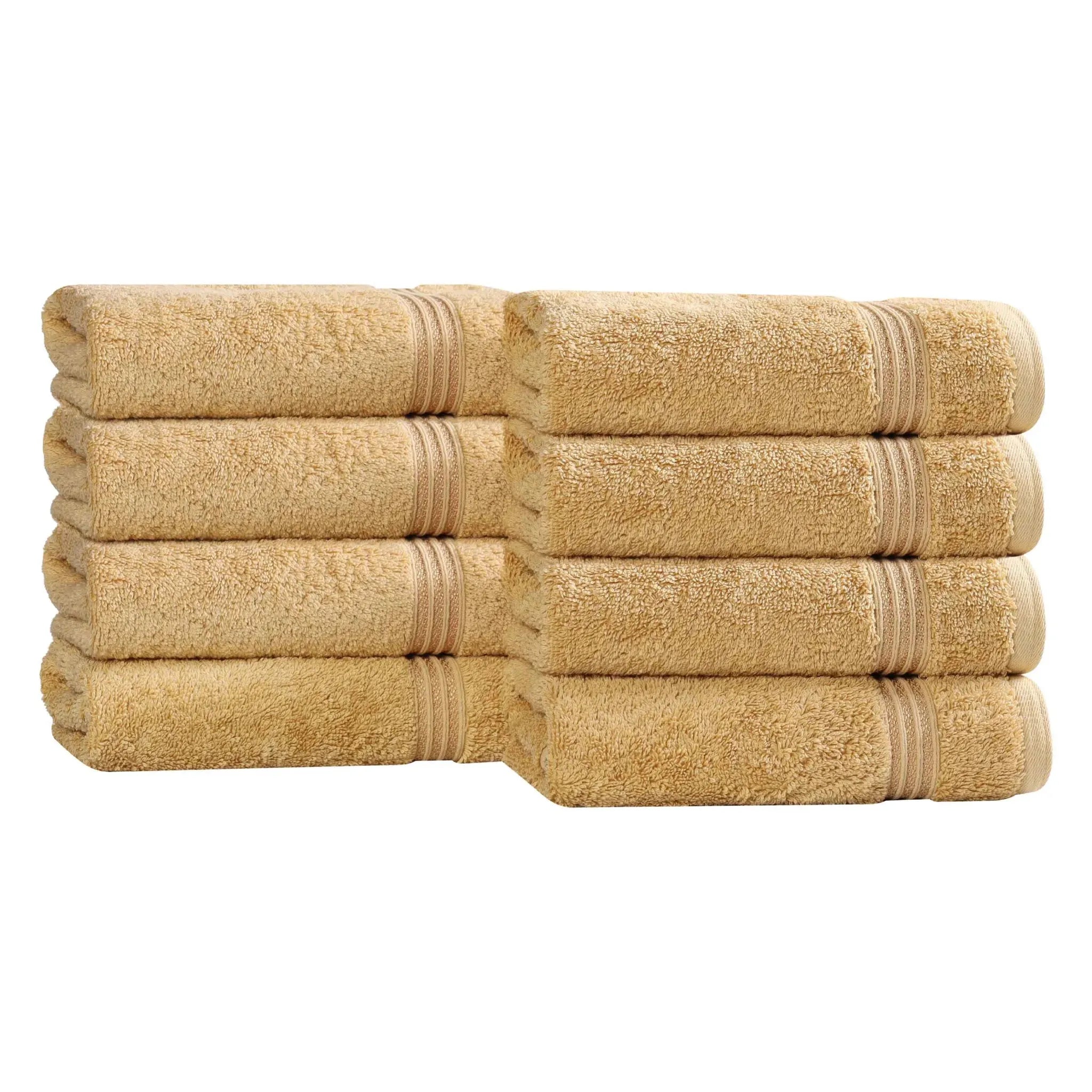 Heritage Egyptian Cotton Plush Thick Absorbent Hand Towel Set of 8 - Egyptian Cotton Hand Towel by Superior Brand