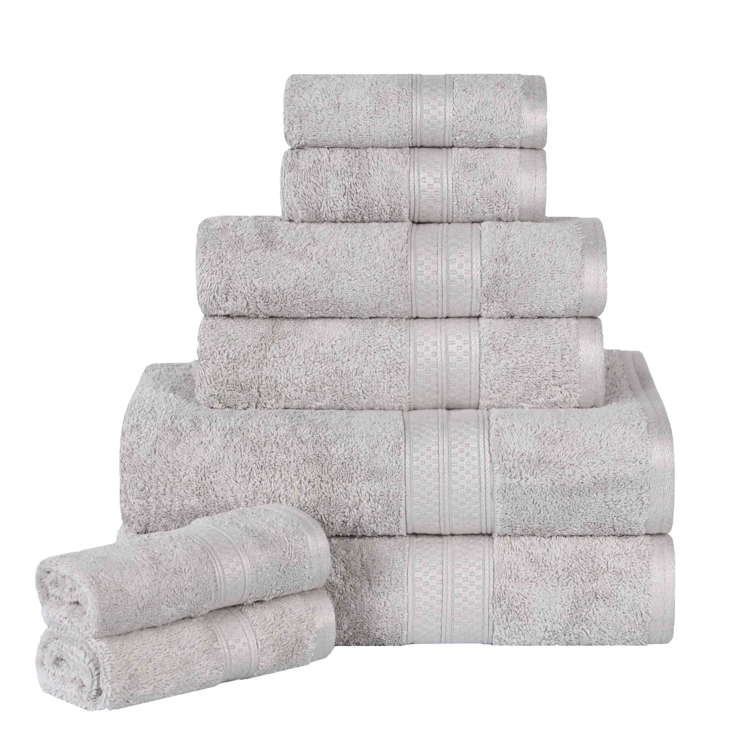 Ultra-Soft Rayon from Bamboo Cotton Blend 8 Piece Towel Set - Towel Set by Superior Brand