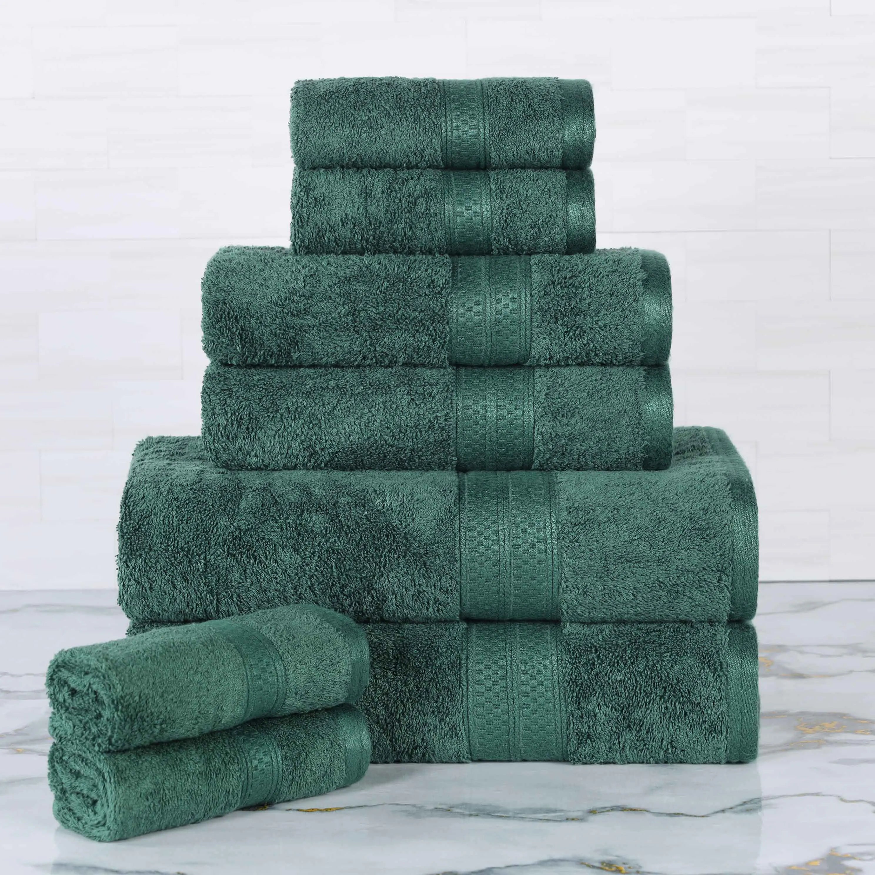 Ultra-Soft Rayon from Bamboo Cotton Blend 8 Piece Towel Set - Towel Set by Superior