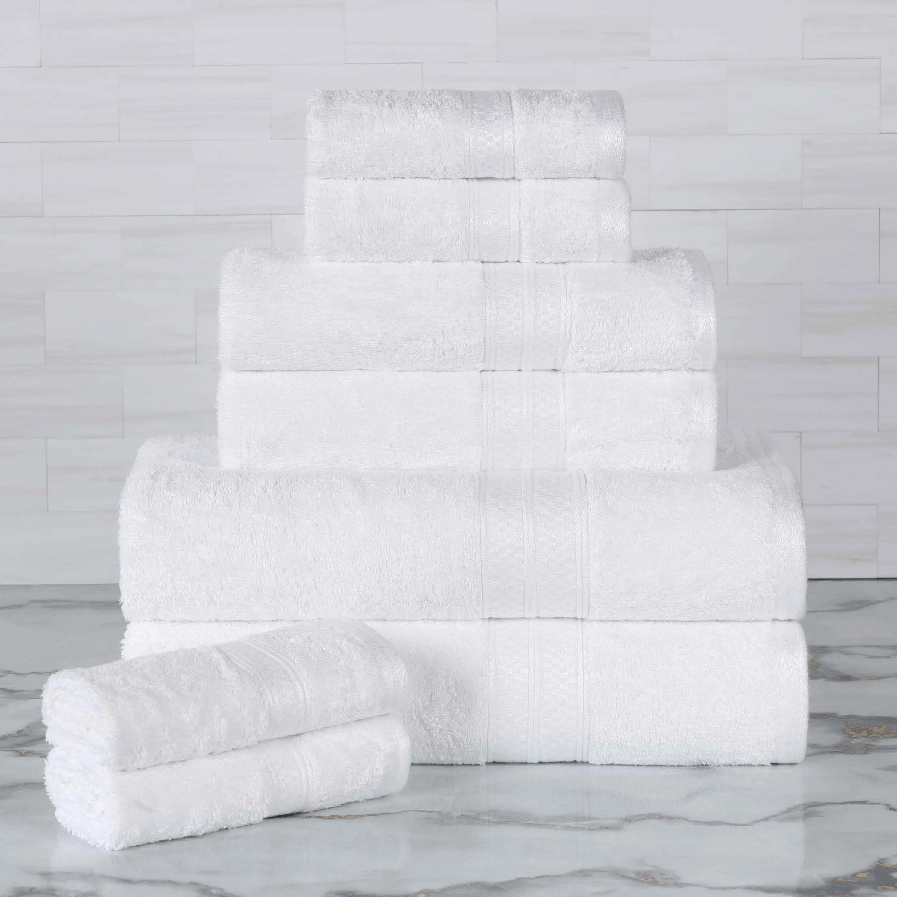 Ultra-Soft Rayon from Bamboo Cotton Blend 8 Piece Towel Set - Towel Set by Superior