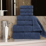 Napa Zero Twist Cotton Solid Waffle Honeycomb 8 Piece Towel Set - Towel Set by Superior Brand