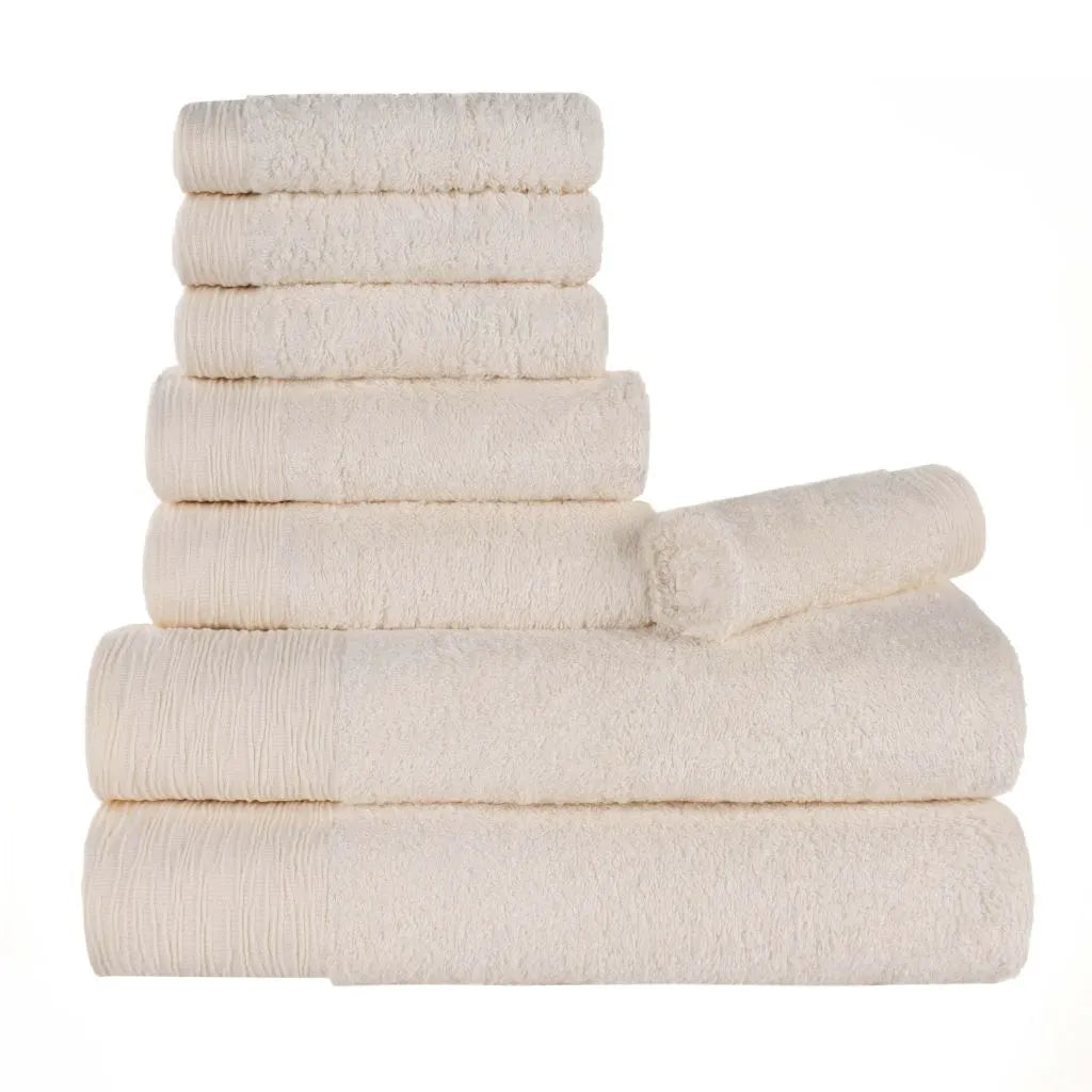 Rayon from Bamboo Eco-Friendly Fluffy Soft Solid 8 Piece Towel Set - Towel Set by Superior Brand