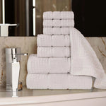 Napa Zero Twist Cotton Solid Waffle Honeycomb 8 Piece Towel Set - Towel Set by Superior Brand