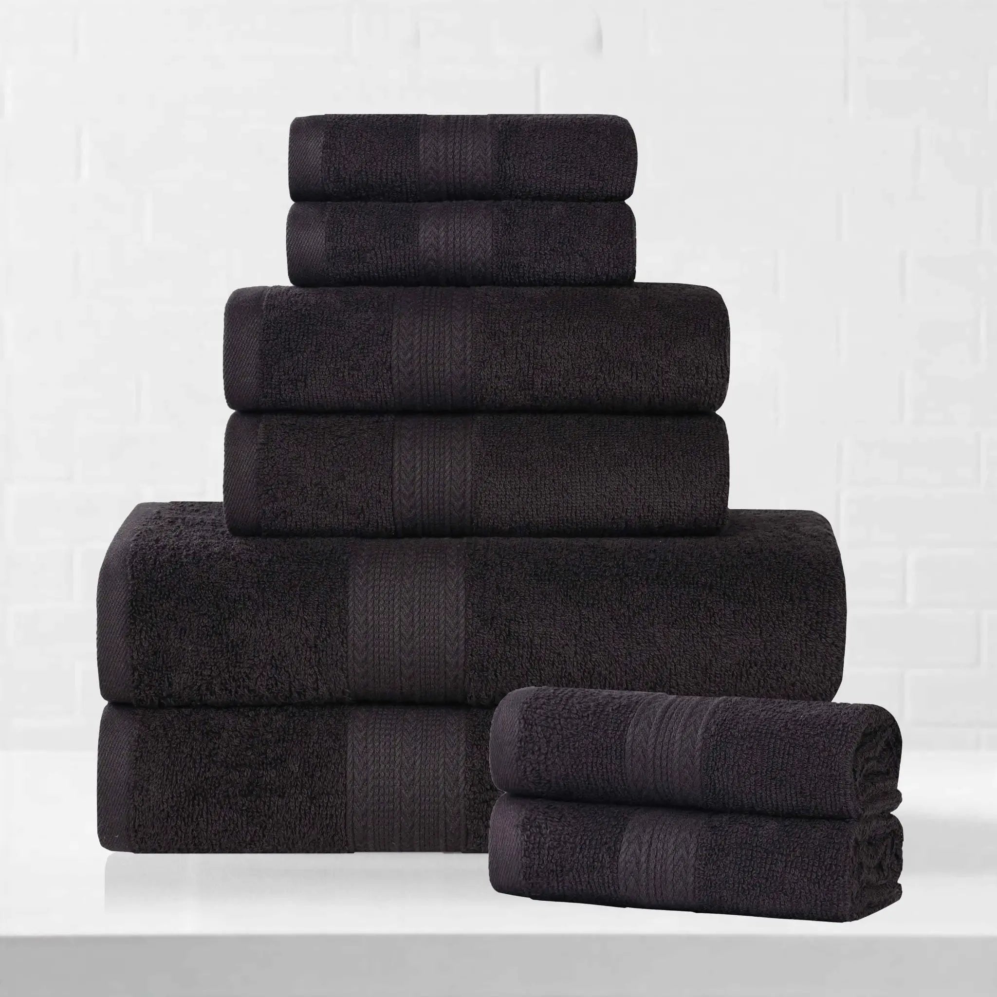 Eco-Friendly Ringspun Cotton Towel Set 8-Piece - Towel Set by Superior Brand