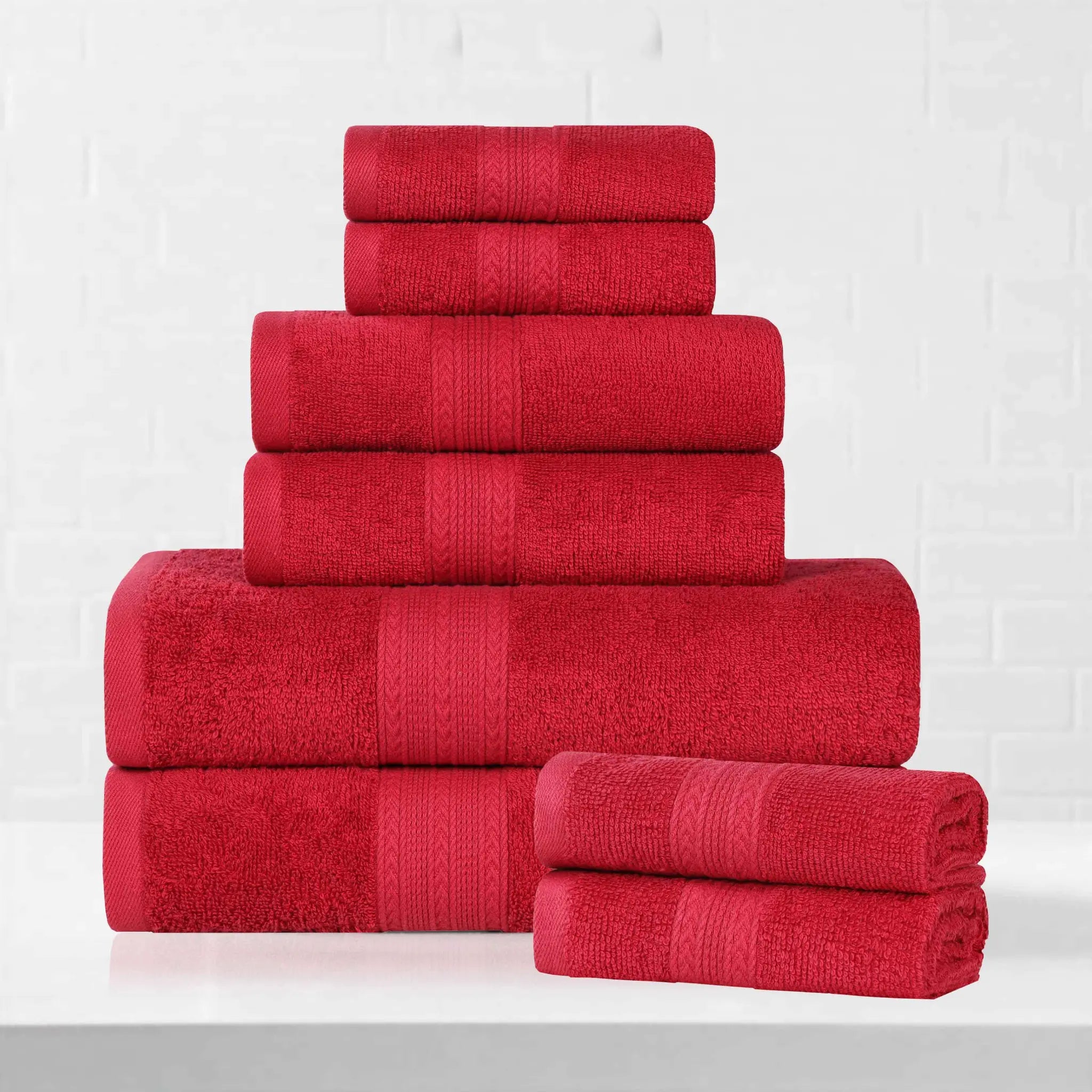 Eco-Friendly Ringspun Cotton Towel Set 8-Piece - Towel Set by Superior Brand