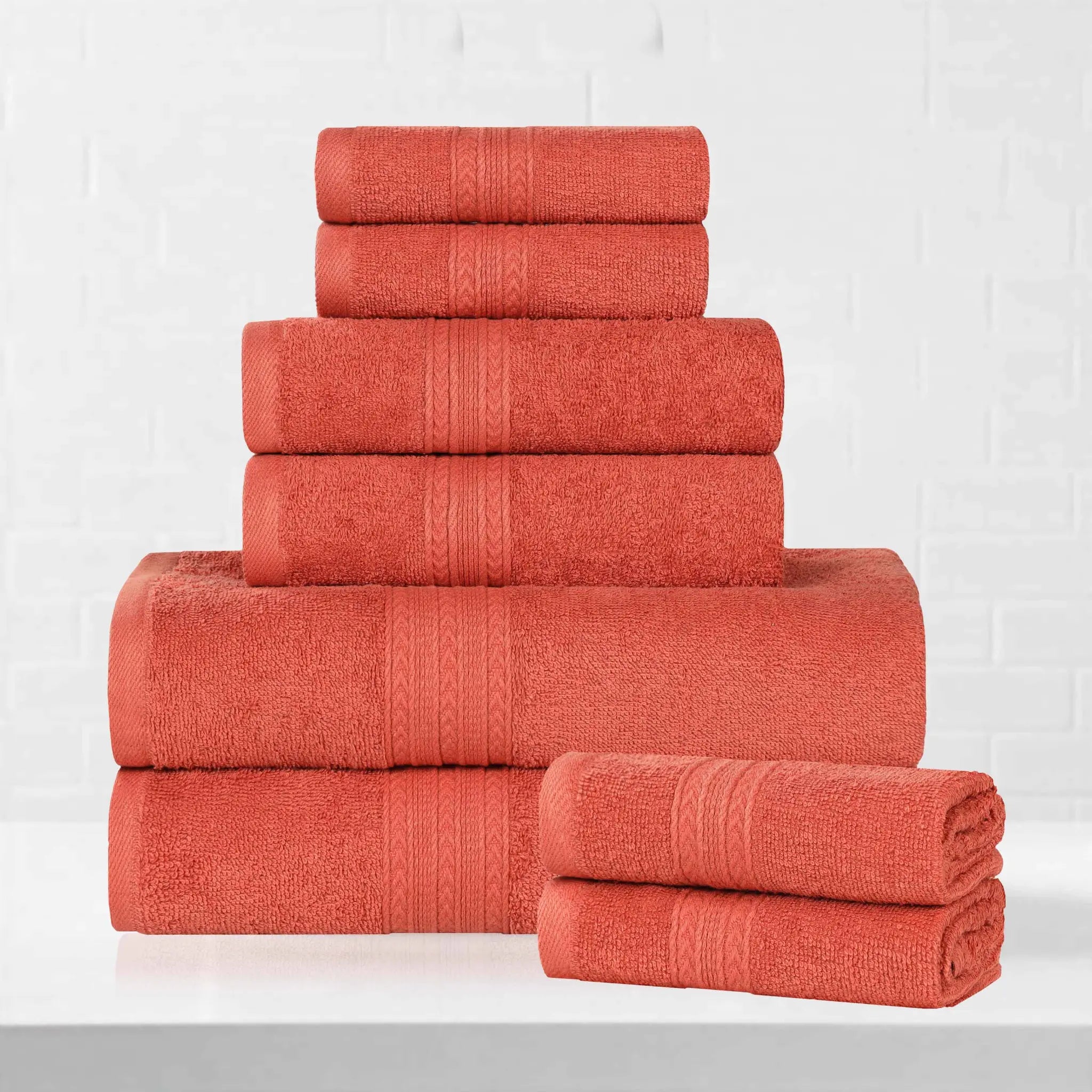 Eco-Friendly Ringspun Cotton Towel Set 8-Piece - Towel Set by Superior Brand
