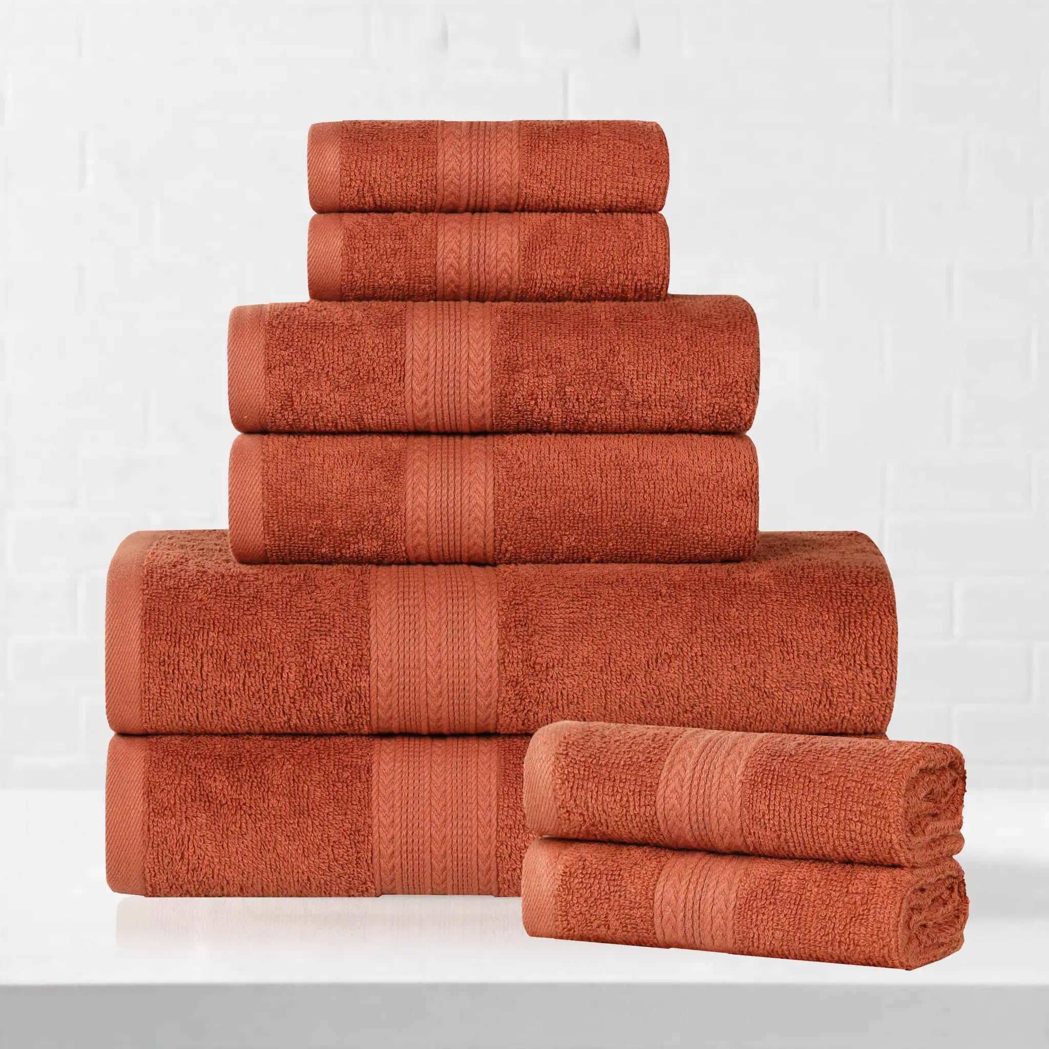 Eco-Friendly Ringspun Cotton Towel Set 8-Piece - Towel Set by Superior Brand