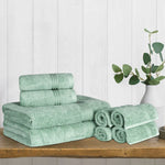 Heritage Egyptian Cotton Plush Heavyweight 8 Piece Towel Set - Egyptian Cotton Towel Set by Superior