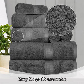 Egyptian Cotton Heavyweight 8 Piece Towel Set