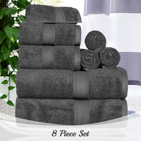 Egyptian Cotton Heavyweight 8 Piece Towel Set