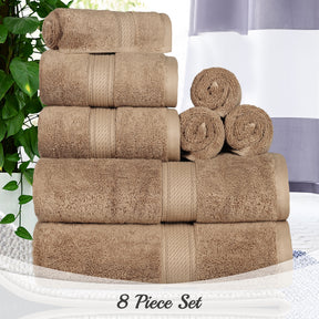 Egyptian Cotton Heavyweight 8 Piece Towel Set