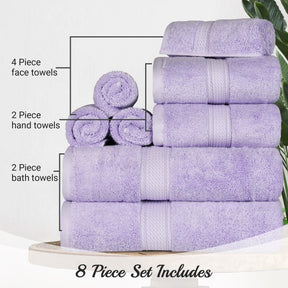 Egyptian Cotton Heavyweight 8 Piece Towel Set