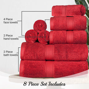 Egyptian Cotton Heavyweight 8 Piece Towel Set