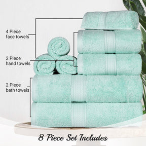 Egyptian Cotton Heavyweight 8 Piece Towel Set