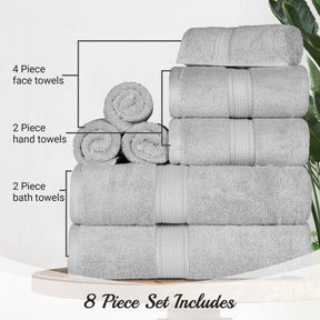 Egyptian Cotton Heavyweight 8 Piece Towel Set
